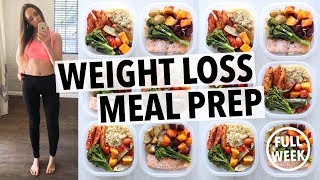 WEIGHT LOSS MEAL PREP FOR WOMEN 1 WEEK IN 1 HOUR [upl. by Stacie]