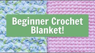 Beginner Crochet Blanket Pattern [upl. by Marlin]