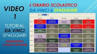 Tutorial Orario scolastico DaVinci6 di Spaggiari VIDEO 1 [upl. by Launam]