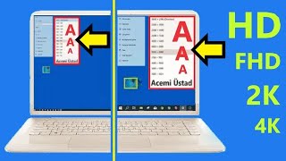 Bilgisayar Ekran küçültme Çözünürlük Windows 10 ayarları [upl. by Meagher945]