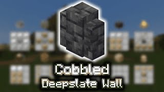 Cobbled Deepslate Wall Minecraft [upl. by Ahseenyt]