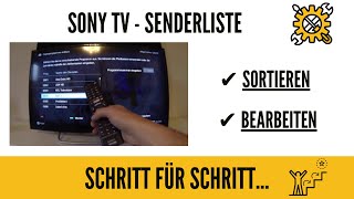 Sony TV Senderliste bearbeiten GANZ EINFACH [upl. by Anilahs452]