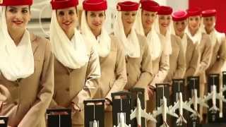 Emirates Cabin Crew at Dubai Mall  Emirates Official Store amp A380 Experience [upl. by Thorlie]