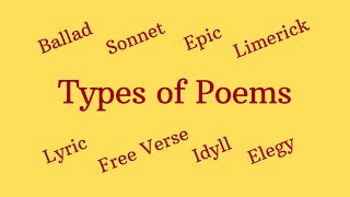 Different Types Of Poems in English [upl. by Tjon]