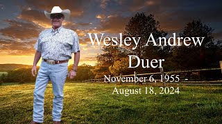 Wesley Andrew Duer Celebration of Life Service [upl. by Anceline42]