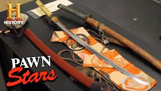 Pawn Stars TOP BLADES OF ALL TIME 34 Rare Swords Spears and Daggers  History [upl. by Enneyehs]