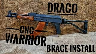 DRACO CNC Warrior brace or stock install DIY [upl. by Nodnab182]