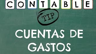 CUENTAS DE GASTOS  CONTABILIDAD [upl. by Balthasar]