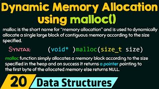 Dynamic Memory Allocation using malloc [upl. by Erimahs]