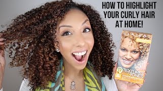 How To Highlight Curly Hair At Home Clairol Professional Textures amp Tones  BiancaReneeToday [upl. by Ailaht]