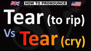 How to Pronounce TEAR Vs TEAR [upl. by Shirlee]