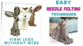 How To Needle Felt Firm Legs For Your Animals [upl. by Aicats451]