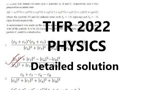 TIFR 2022 physics solutions expectation value [upl. by Katuscha]