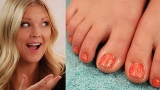 Fun Summer Glitter Toes [upl. by Odraode414]