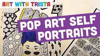 Pop Art SelfPortraits Drawing Tutorial  Art With Trista [upl. by Schlessel]