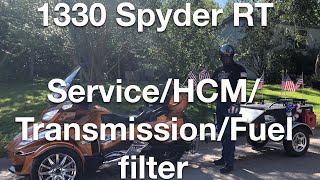 Can Am Spyder RT Service HCMTransmission Filter and Fuel filter Change [upl. by Hyps]