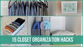 15 CLOSET ORGANIZATION HACKS  How to organize your closet  OrgaNatic [upl. by Wachter]