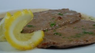 Veal scallops with lemon sauce  italian recipe [upl. by Soinotna]