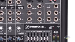 Mackie ProFX16 Compact MidFormat USB Mixer  Mackie ProFX16 [upl. by Atiraj]