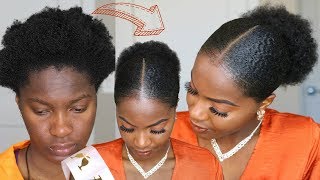 SHE SAID HER 4C Natural Hair Can Never Slick Down Because Its Too Thick  LOOK AT WHAT WE DID [upl. by Sarazen]