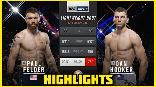 PAUL FELDER VS DAN HOOKER HIGHLIGHTS [upl. by Marianne]