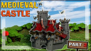 Minecraft How to Build a Medieval Castle Deepslate  Tutorial 2 [upl. by Cockburn]