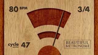 80 BPM 34 Wood Metronome HD [upl. by Eerpud884]