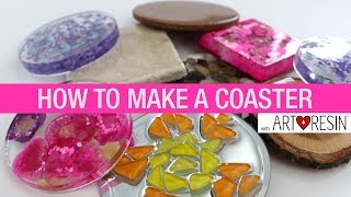 How To Make Epoxy Resin Coasters  EASY [upl. by Brynn]