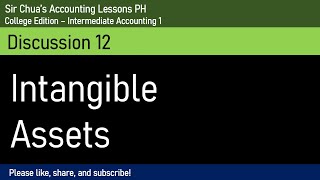 Intermediate Accounting Discussion 12  Intangible Assets [upl. by Schubert]