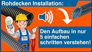 ELEKTROINSTALLATION ROHDECKEN INSTALLATION ➤ LEERROHRE VERLEGEN ➤  ELEKTRO GUIDE QUICK TIPP [upl. by Eilsehc]