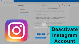 how to deactivate Instagram account pc 2021 [upl. by Broddie43]