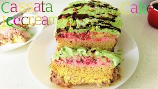 How To Make Cassata Ice cream Cake  Easy Dessert Recipe [upl. by Cagle]