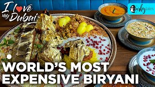 World’s Most Expensive Biryani With 23K Gold In Dubai  I Love My Dubai S2 E7  Curly Tales UAE [upl. by Anitnatsnok]