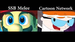 SSB Melee amp Cartoon Network Intro Comparison [upl. by Asiral252]