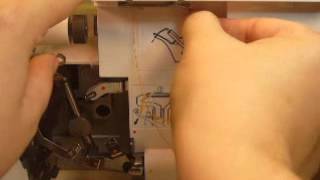 Singer Pro Finish Serger Threading Part 1 [upl. by Dnanidref]