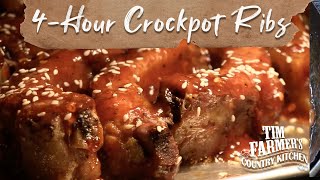 4HOUR RIBS  Crockpot Fall Off the Bone Ribs [upl. by Hamas]