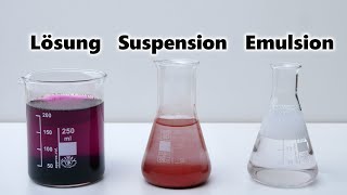 Dispersion  Suspension  Emulsion  Lösung Chemie Tutorial  JJChemistry 𝟰𝗞 [upl. by Atiloj]