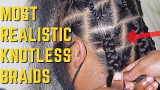 Jumbo KNOTLESS BOX BRAIDS For Beginners  ItsAbeeyola [upl. by Nessej]