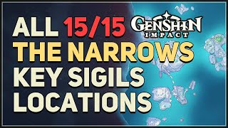 All 15 The Narrows Key Sigils Locations Genshin Impact [upl. by Nalad]