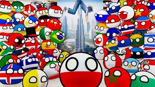 More Countryballs School  Drawing Burj Khalifa [upl. by Rapsag88]