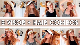 3 Different Visors amp Ways to Style Them Visor Hairstyles [upl. by Lunette26]