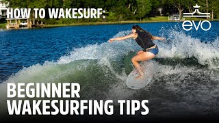 How to Wakesurf  Beginner Wakesurfing Tips [upl. by Enitnemelc]