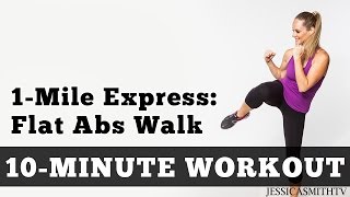 1 Mile Express Abs Walk  Low Impact Cardio Core Workout You Can Do At Home In a Small Space [upl. by Eidahs]