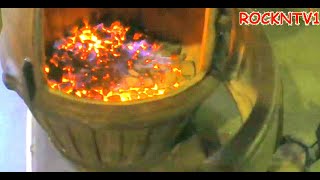 POT BELLY STOVE 100lbs COAL CANNON HEATER [upl. by Liryc]