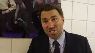 EDDIE HEARN REACTS TO RYAN BURNETT UNIFYING DIVISION IN HOME CITY W POINTS WIN OVER ZHAKIYANOV [upl. by Laefar]