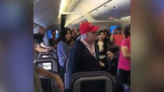 Trump supporter removed from United flight in China 2017 [upl. by Assenaj]