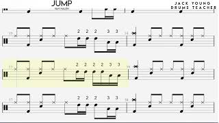 How to play Jump 🥁 on Drums  Trinity Rock amp Pop Grade 4 [upl. by Hgielek]