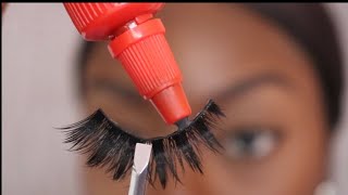 Easy Eyelash Tutorial  How To Apply Strip Lashes [upl. by Alokin]