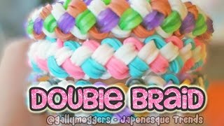 Rainbow Loom Tutorial Double Braid Bracelet with One Loom [upl. by Philip]