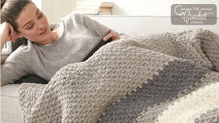 Crochet Hibernation Blanket Pattern  EASY  The Crochet Crowd [upl. by Assiren]